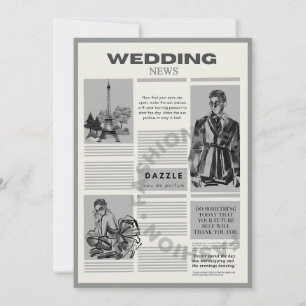 Invitation Journal Mariage moderne