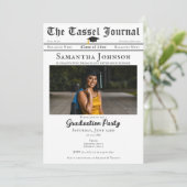 Invitation Journal Modern Tassel 2 Photos Graduation Party (Debout devant)