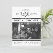 Invitation Journal moderne Script nuptiale & Couples douche (Debout devant)