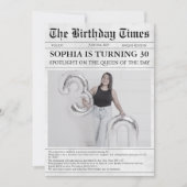 Invitation Journal noir et blanc 30e anniversaire (Devant)