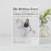 Invitation Journal noir et blanc 30e anniversaire (Debout devant)