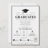 Invitation Journal personnalisé avec code QR pour la remise d (Dos)