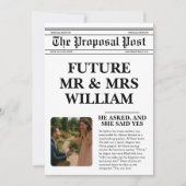 Invitation Journal Photo en noir et blanc Fun Save The Date (Devant)