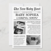 Invitation Journal Photo unique Baby shower esthétique (Devant)