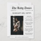 Invitation Journal Photo unique Baby shower esthétique (Devant)