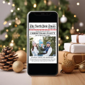 Invitation Journal rouge et blanc de la Fête