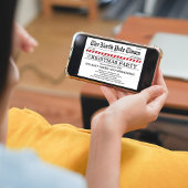 Invitation Journal rouge et blanc de Noël