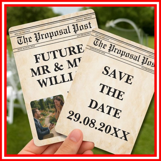 Invitation Journal Rustic Fun Photo Enregistrer La Date