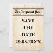 Invitation Journal Rustic Fun Photo Enregistrer La Date (Dos)