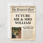 Invitation Journal Rustic Fun Photo Enregistrer La Date (Devant)