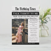 Invitation Journal Talk Thirty To Me 30e Anniversaire (Debout devant)