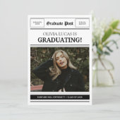 Invitation Journal Thématique Photo Collage Parti de graduati (Debout devant)