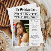 Invitation Journal Unique Fun Photo 21e Anniversaire