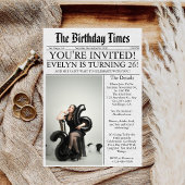 Invitation Journal Unique Fun Photo 26th Birthday Party