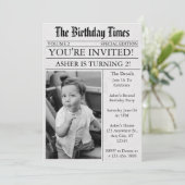 Invitation Journal Unique Fun Photo 2nd Birthday Party (Debout devant)