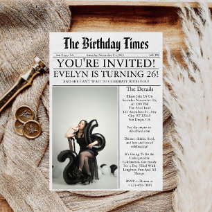 Invitation Journal Unique Photo Amusant Fête d'anniversaire 2
