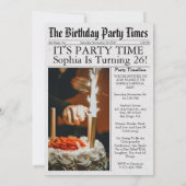 Invitation Journal Unique Photo Fun 26e anniversaire (Dos)