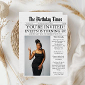 Invitation Journal Unique Photo Fun 40e Anniversaire