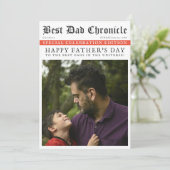 Invitation Journal Unique Photo Happy Fête des pères Party (Debout devant)