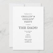 Invitation Journal Unique Photo Happy Fête des pères Party (Dos)