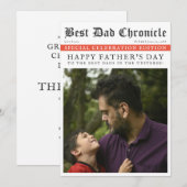 Invitation Journal Unique Photo Happy Fête des pères Party (Devant / Derrière)