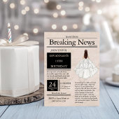 Invitation Journal Vintage Quinceañera Blanc Argent