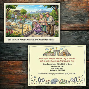 Invitation Journée amusante des seniors au Zoo