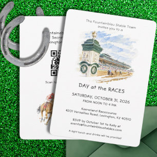 Invitation Journée aux courses Aquarelle équestre
