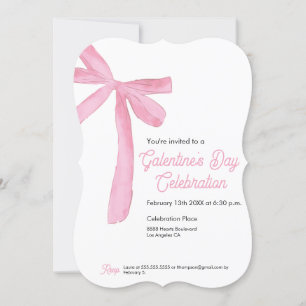 Invitation Journée branchée de la Saint-Galentin Pink Ribbon