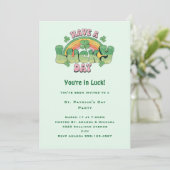 Invitation Journée chanceuse Style Rétro St. Patrick's Day (Debout devant)