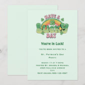 Invitation Journée chanceuse Style Rétro St. Patrick's Day (Devant / Derrière)