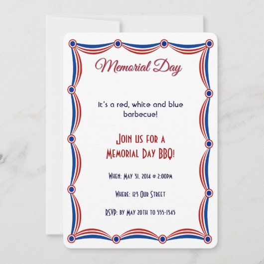 Invitation Journée commémorative des Blancs rouges et des Ble (Devant)