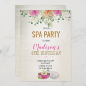 Invitation journée de spa aquarelle (Devant / Derrière)