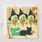 Invitation Journée de Spa de Sorcière Humour Drôle (Devant)