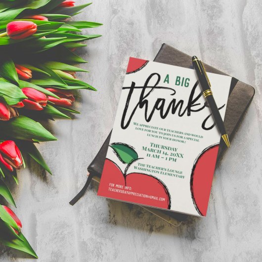 Invitation Journée des enseignants | Grand merci aux enseigna