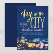 Invitation Journée du City Bachelorette Party (Devant / Derrière)