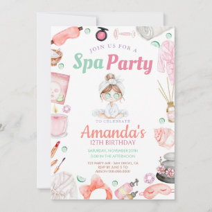 Invitation Journée élégante de spa d'anniversaire