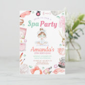 Invitation Journée élégante de spa d'anniversaire (Debout devant)