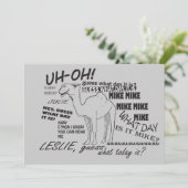 Invitation Journée en milieu de semaine drôle (Debout devant)