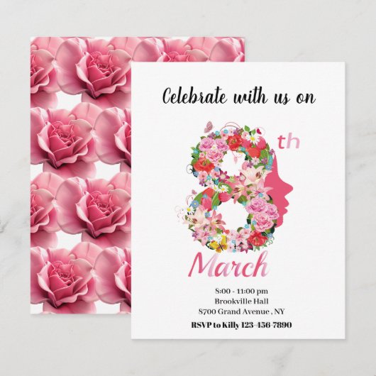 Invitation Journée internationale de la femme 08 2025 Invitat (Devant / Derrière)