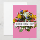 INVITATION JOURNÉE INTERNATIONALE DE LA FEMME 8 MARS (Devant / Derrière)