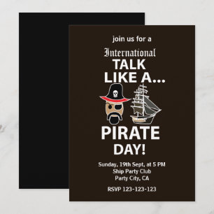 Invitation Journée internationale de parler comme un pirate