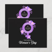 Invitation Journée internationale des femmes 8 mars (Devant / Derrière)