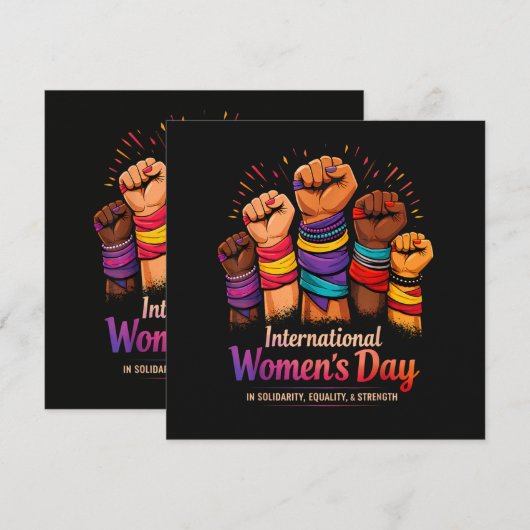 Invitation Journée internationale des femmes 8 mars (Devant / Derrière)