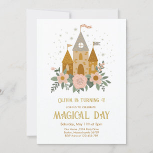 Invitation Journée Magique Château de Princesse Anniversaire