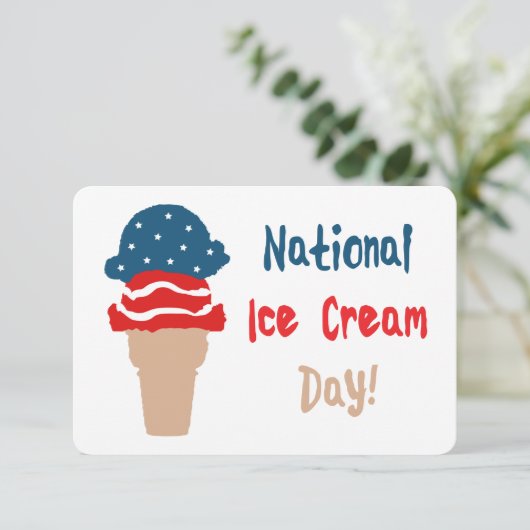 Invitation Journée nationale de la crème glacée (Debout devant)