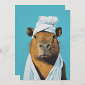 Invitation Journée Spa de Capybara (Devant / Derrière)