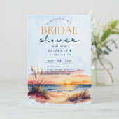 Invitation Jours de Balmy | Fête des mariées Tropical Sunset (Debout devant)