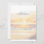 Invitation Jours de Balmy | Fête des mariées Tropical Sunset (Dos)