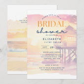 Invitation Jours de Balmy | Fête des mariées Tropical Sunset  (Devant / Derrière)